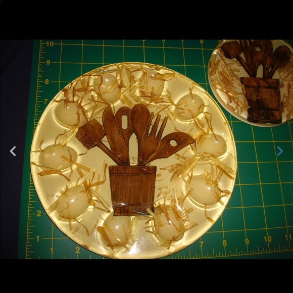 3 Vintage Retro Country Egg Plate Napkin Holder Trivet - Picture 12 of 12